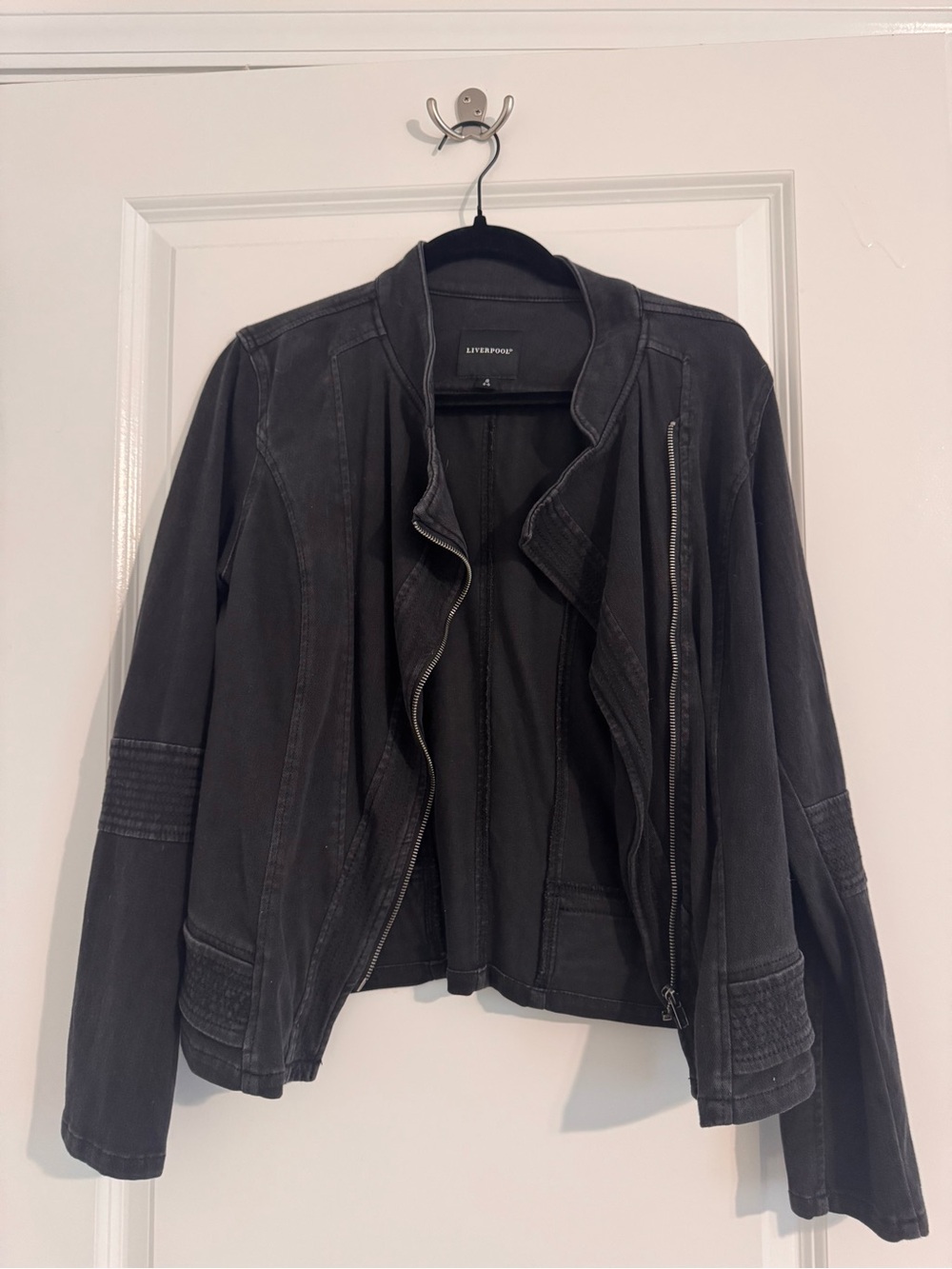 Liverpool Women's Black Structured Moto Jacket